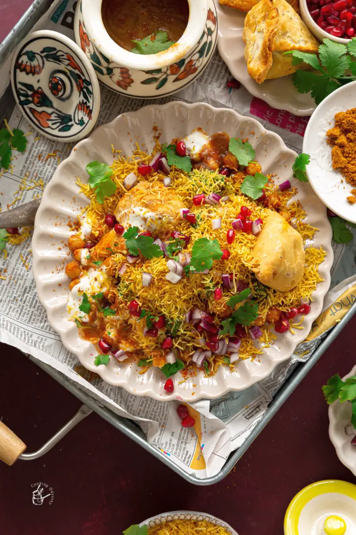 Best Samosa Chaat in Calgary at Punjabi Dawat - 24 hour Indian restaurant